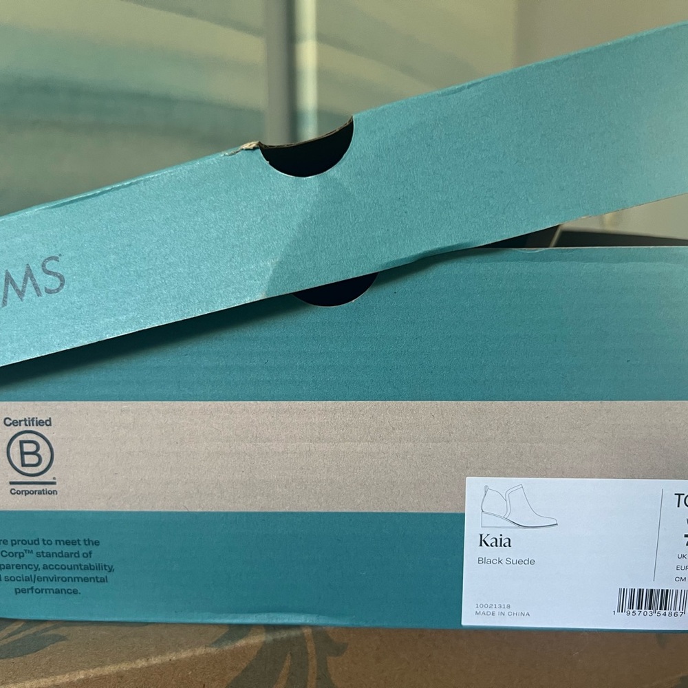 Toms Black Suede Kaia Shoes